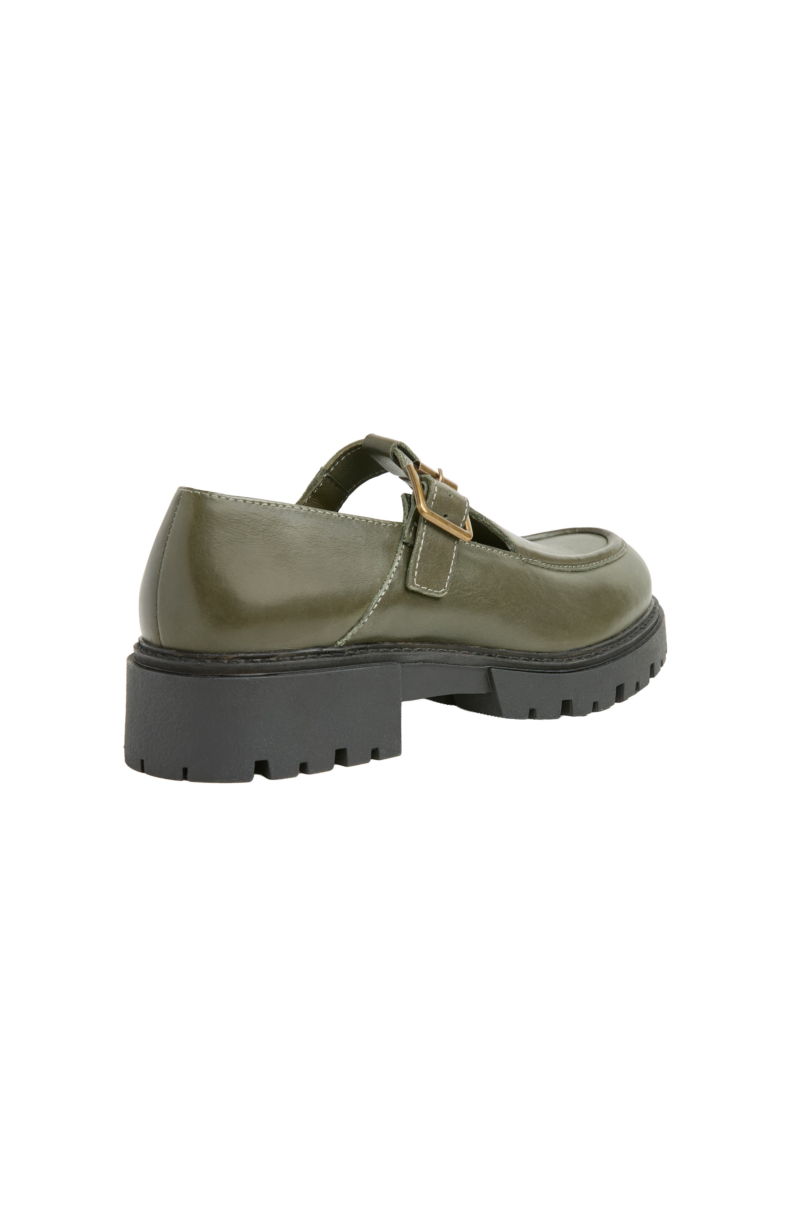 Celtic & Co. Chunky T Bar Loafer, Alternate, color, Olive