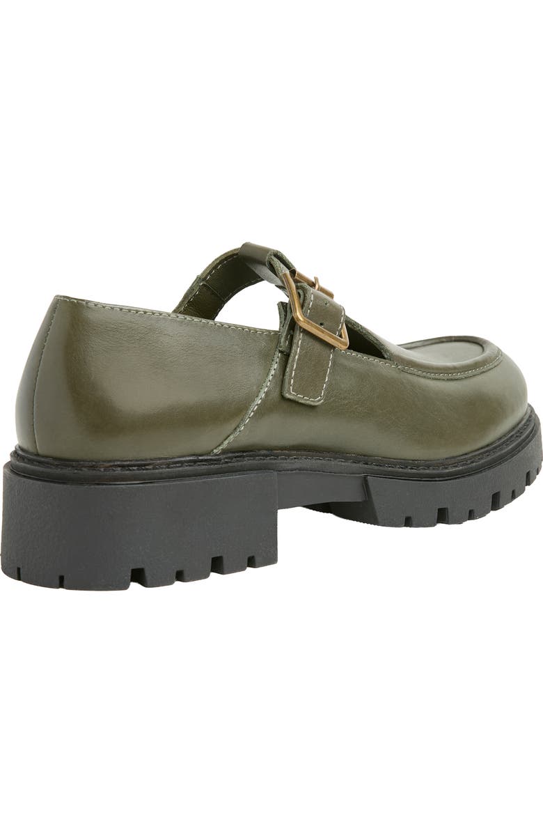 Celtic & Co. Chunky T Bar Loafer, Alternate, color, Olive