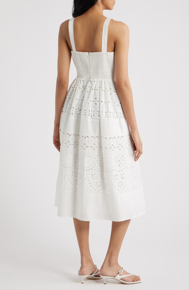 Sam Edelman Cotton Eyelet Midi Dress, Alternate, color, White