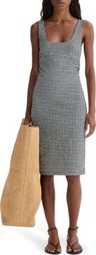 Róhe Gingham Sleeveless Sheath Dress