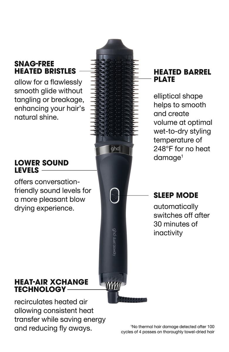 ghd Duet Blowdry 2-in-1 Hair Dryer Brush, Alternate, color, Black