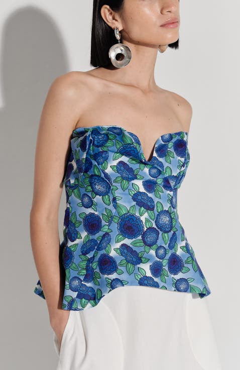 Pacaya Strapless Sweetheart Neckline Bustier Cotton Top