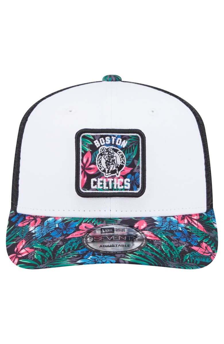 New Era Men's New Era  White Boston Celtics Floral 9SEVENTY Adjustable Hat, Alternate, color, 