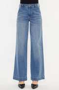 Official Kancan USA Bertha High Rise Trouser Wide Leg Jeans