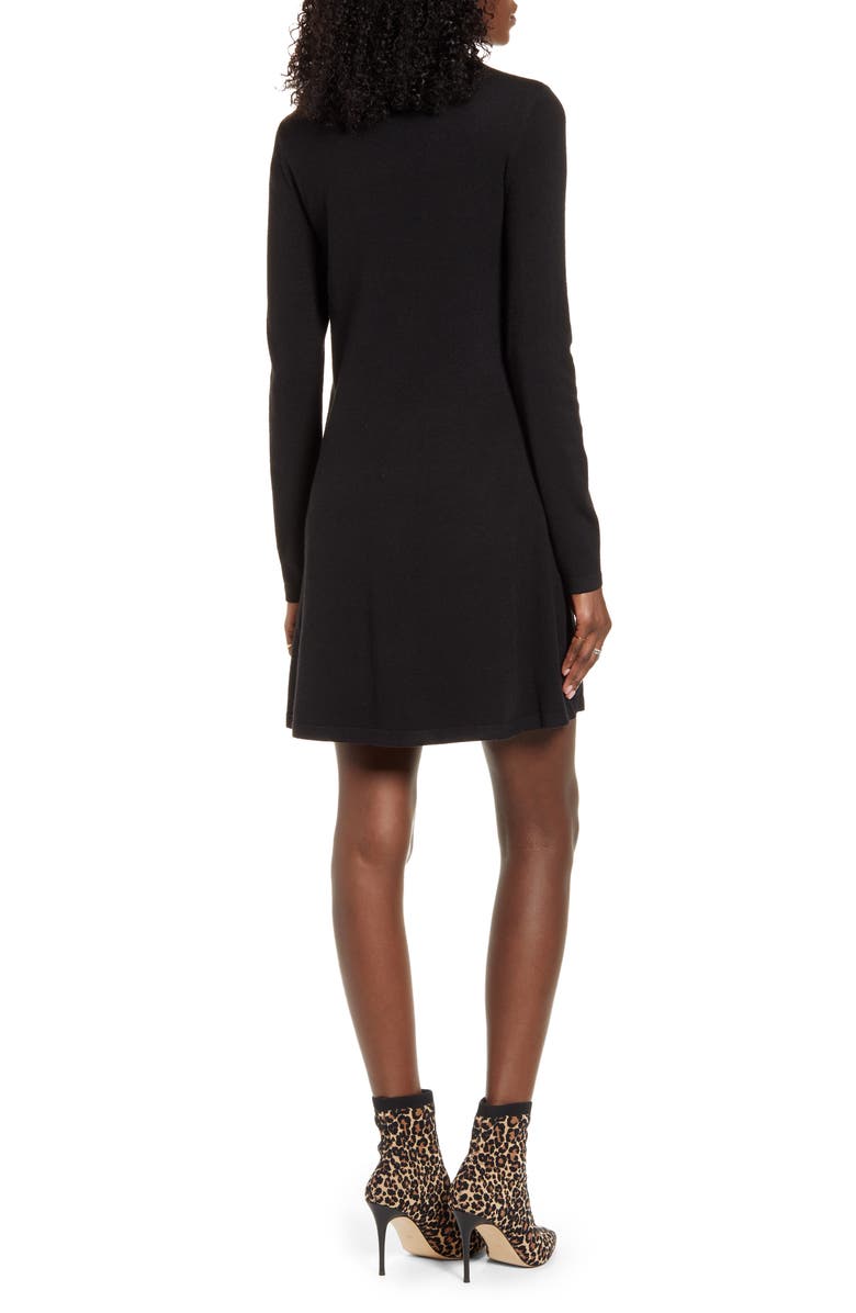 VERO MODA Happy Roll Neck Long Sleeve A-Line Sweater Dress, Alternate, color,