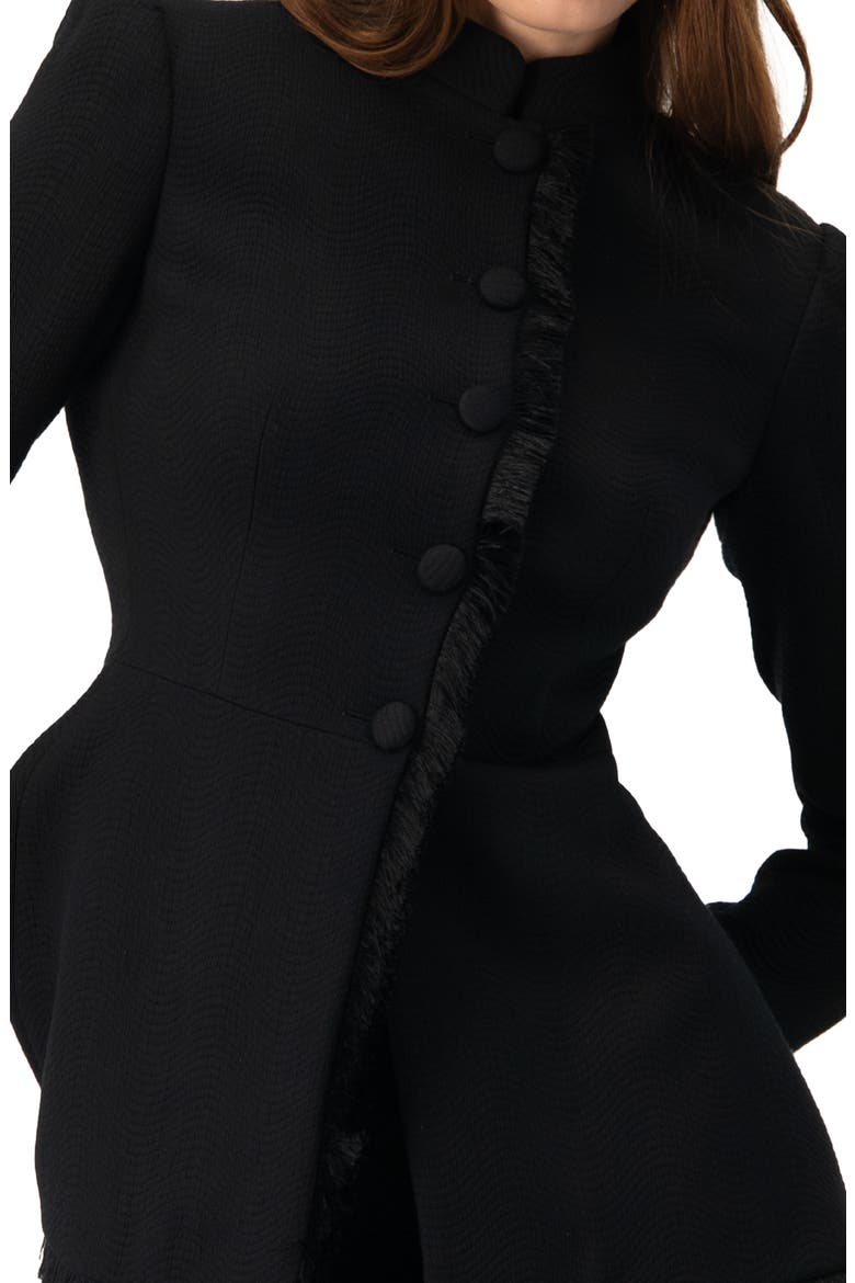 Blazer with Fringe Detail, Alternate, color, Black