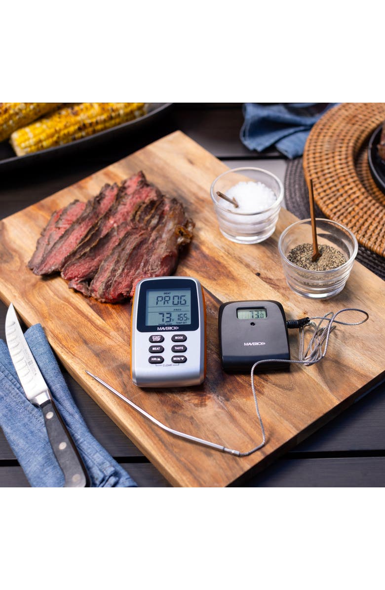 Maverick Wireless Remote Cooking Thermometer, Alternate, color, Silver/Black/Orange