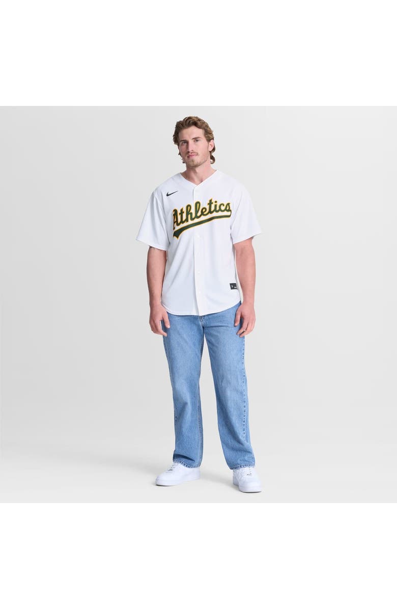 Nike Men's Nike White Athletics Home Replica Jersey, Alternate, color, White