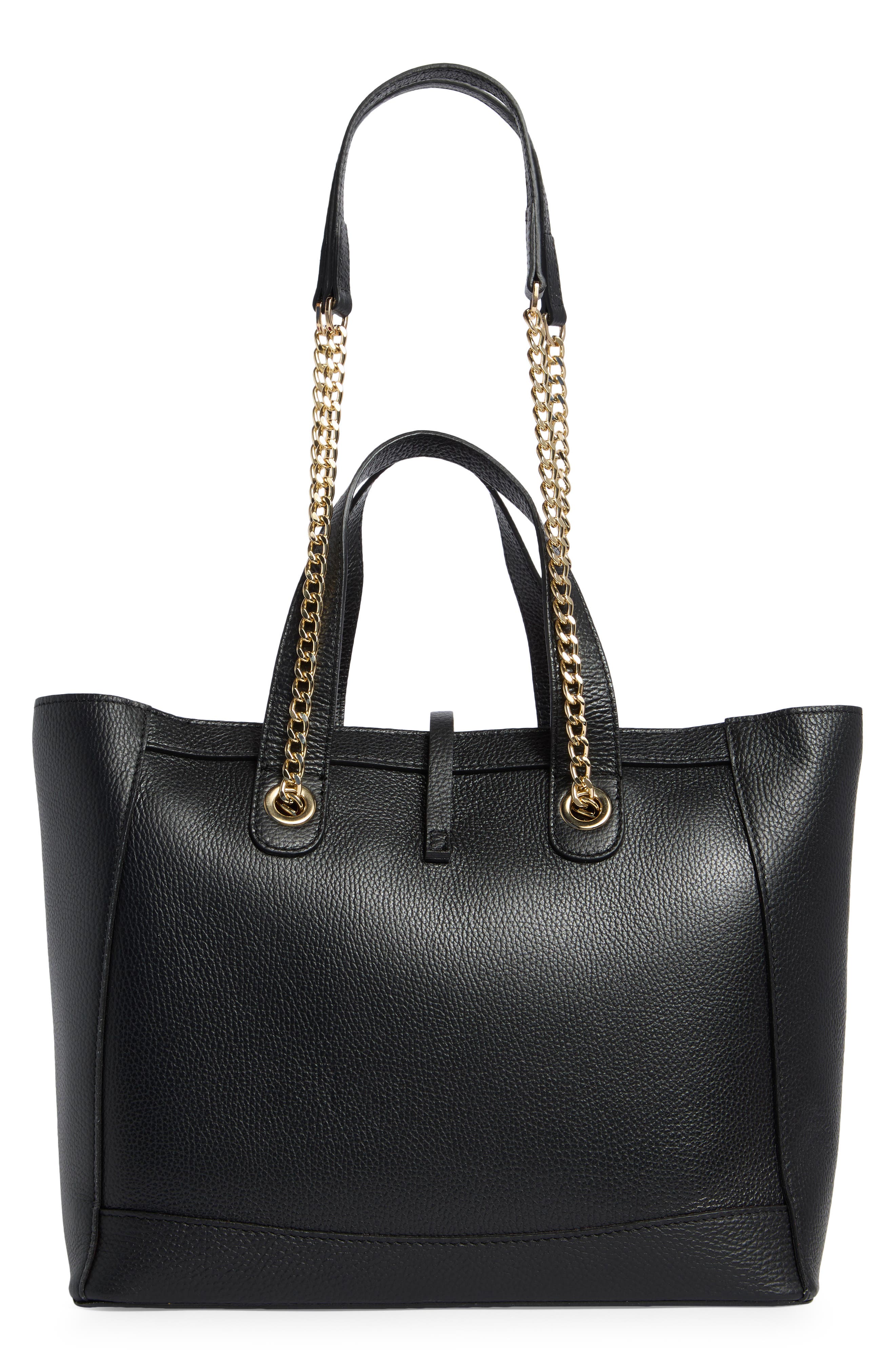 VALENTINO BY MARIO VALENTINO Sophie Medallion Leather Tote Bag, Alternate, color, Black