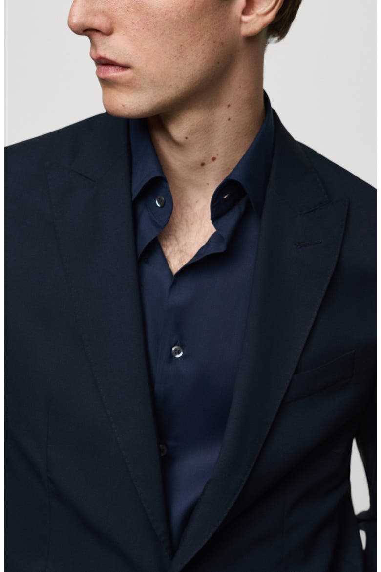 Slim Fit Navy Wool Sport Coat, Alternate, color, DARK NAVY