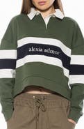 Alexia Admor Lucian Branded Rugby Polo Sweatshirt