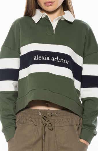 Alexia Admor Lucian Branded Rugby Polo Sweatshirt