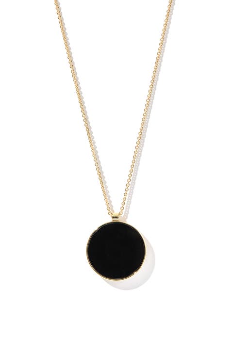 14kt Gold Vermeil Onyx Sphere Pendant