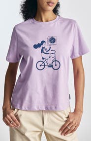 Brooklyn Industries Orchid Cotton Graphic T-Shirt