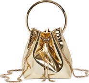 Jimmy Choo Bon Bon Mirror Fabric Top Handle Bag