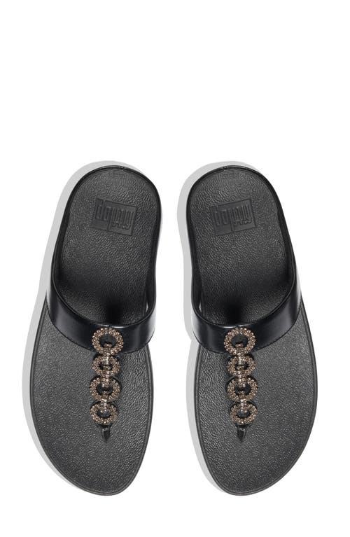 Fitflop Fino Crystal Embellished Thong Platform Sandal In Multi