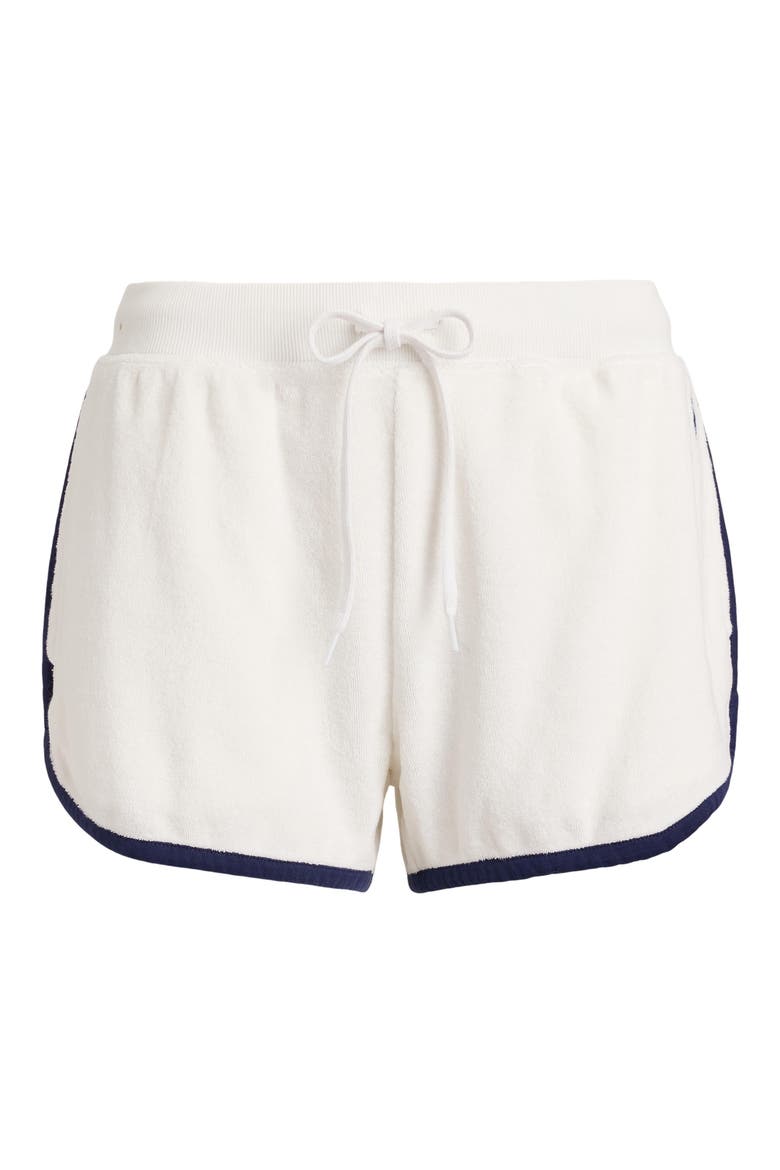 Cotton Blend French Terry Drawstring Shorts, Alternate, color, WHITE