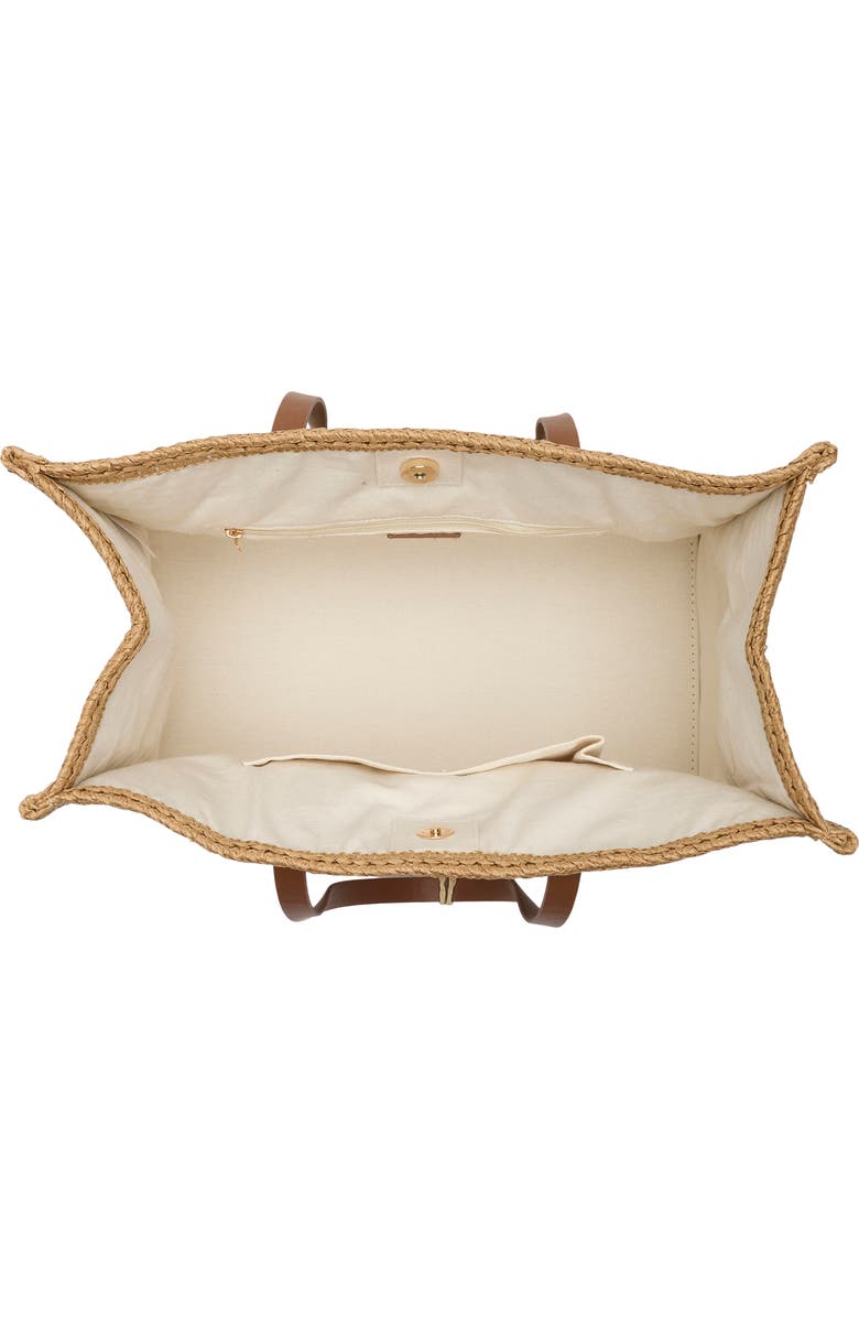 Dolce Vita Citrine Woven Straw Tote, Alternate, color, Brown Multi