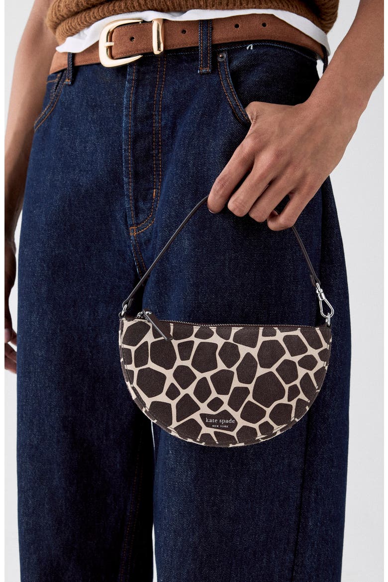 Wink Giraffe Printed Suede Wristlet, Alternate, color, MULTI