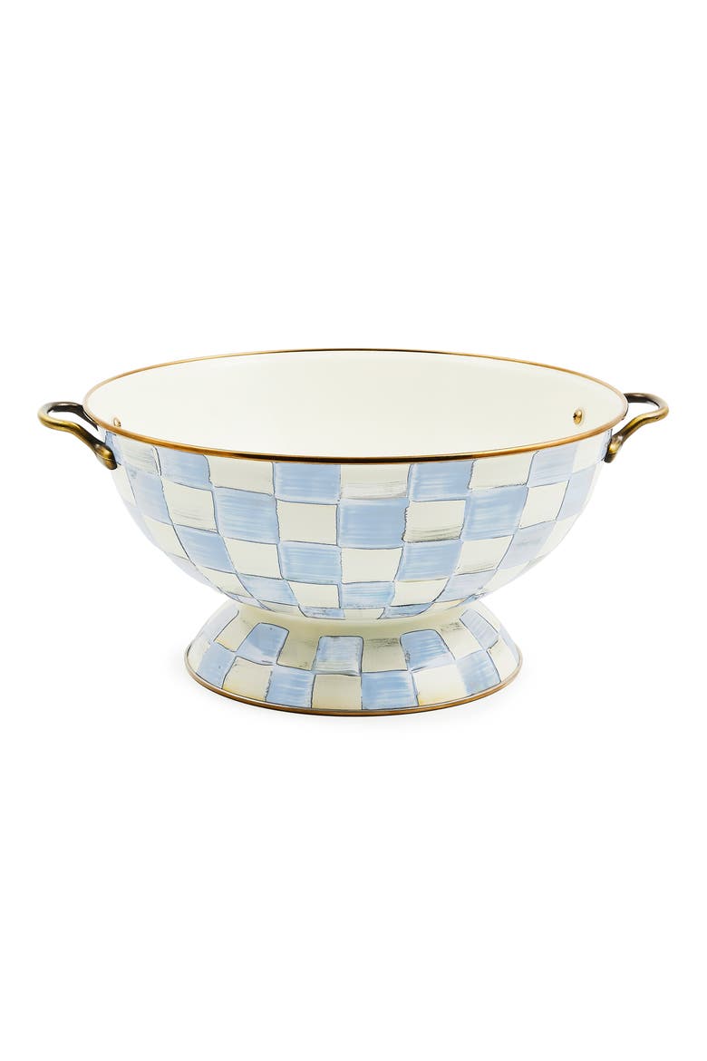 Sky Check Enameled Steel Everything Bowl, Main, color, SKY CHECK