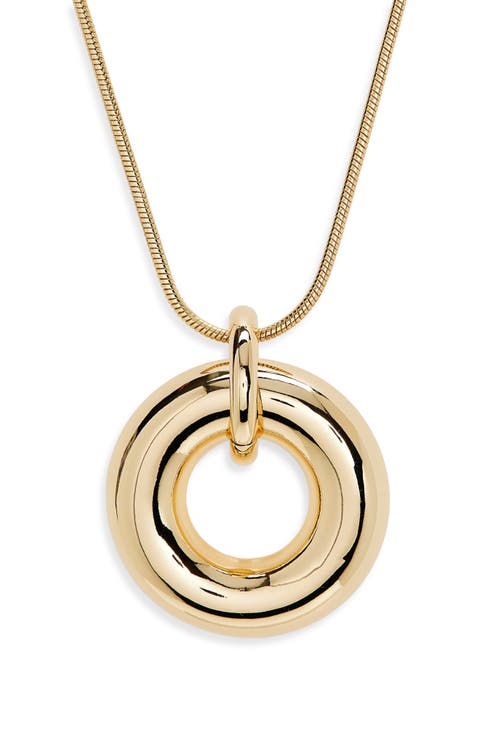 Circle Pendant Long Necklace