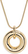 Nordstrom Circle Pendant Long Necklace