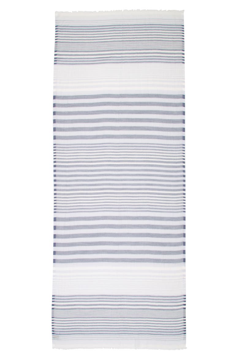 Variegated Stripe Wrap Scarf, Alternate, color, BLUE