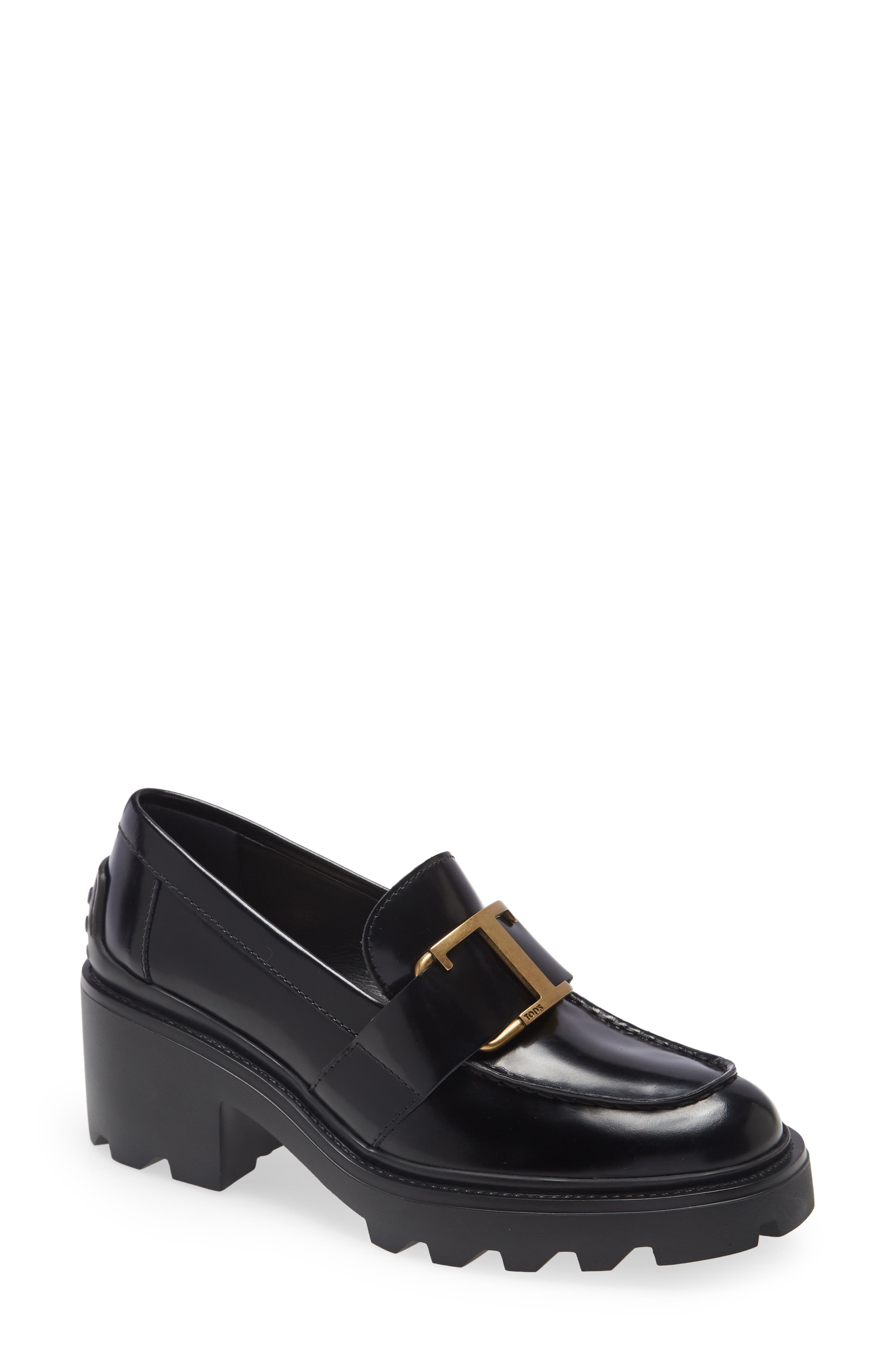 Tod's Buckle Moc Toe Loafer, Main, color, 