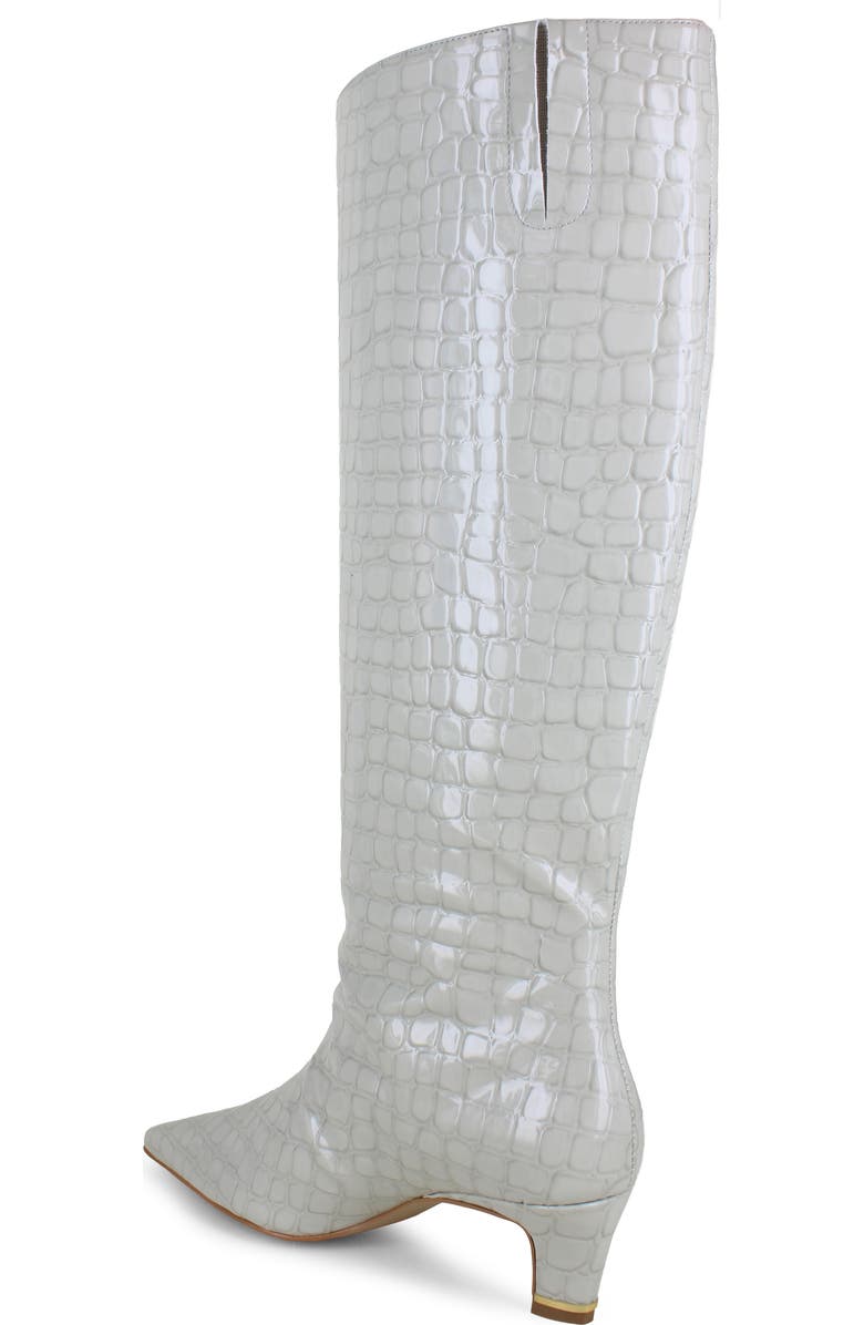 Kenneth Cole Rubia Pointed Toe Boot, Alternate, color, Light Grey Croco