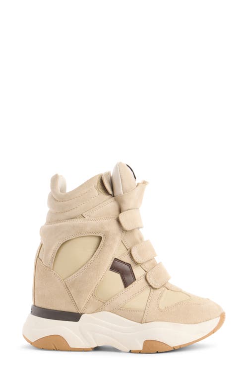 Isabel Marant Balskee Hidden Wedge High Top Sneaker In Neutral