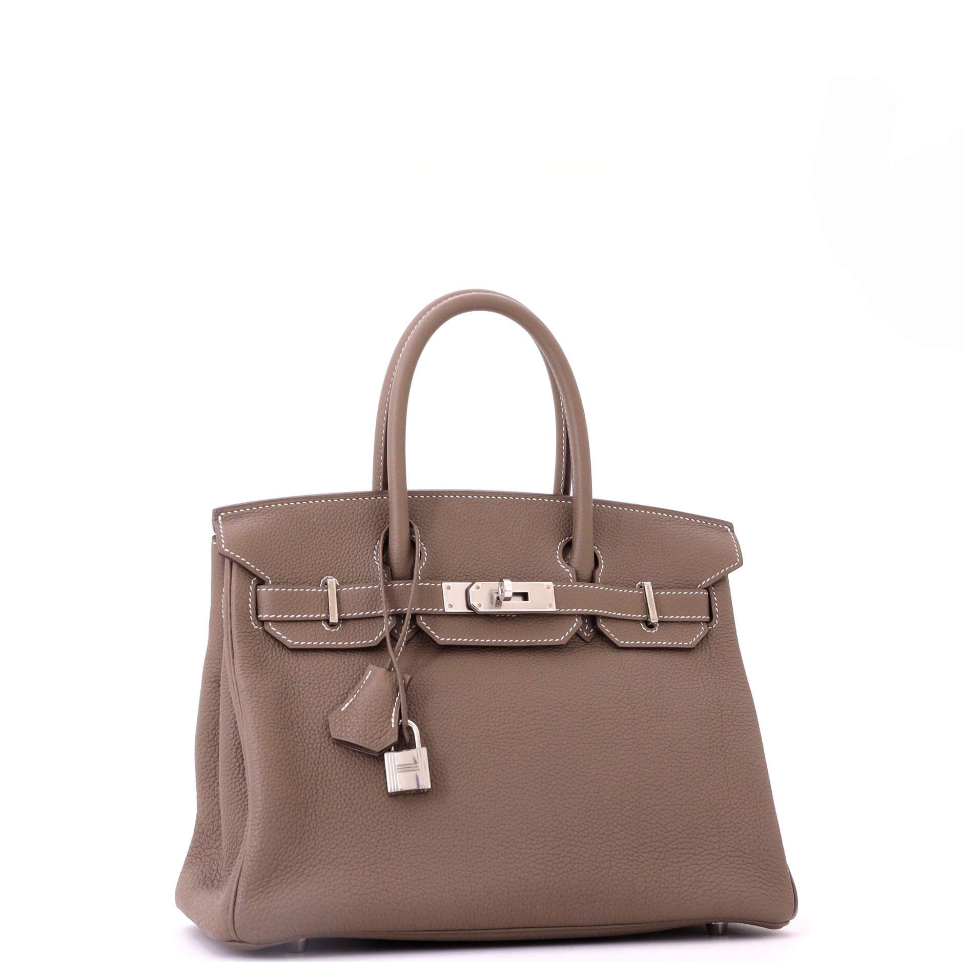 Pre-Owned Hermes Birkin Handbag Grey Togo with Palladium Hardware 30, Alternate, color, Etoupe