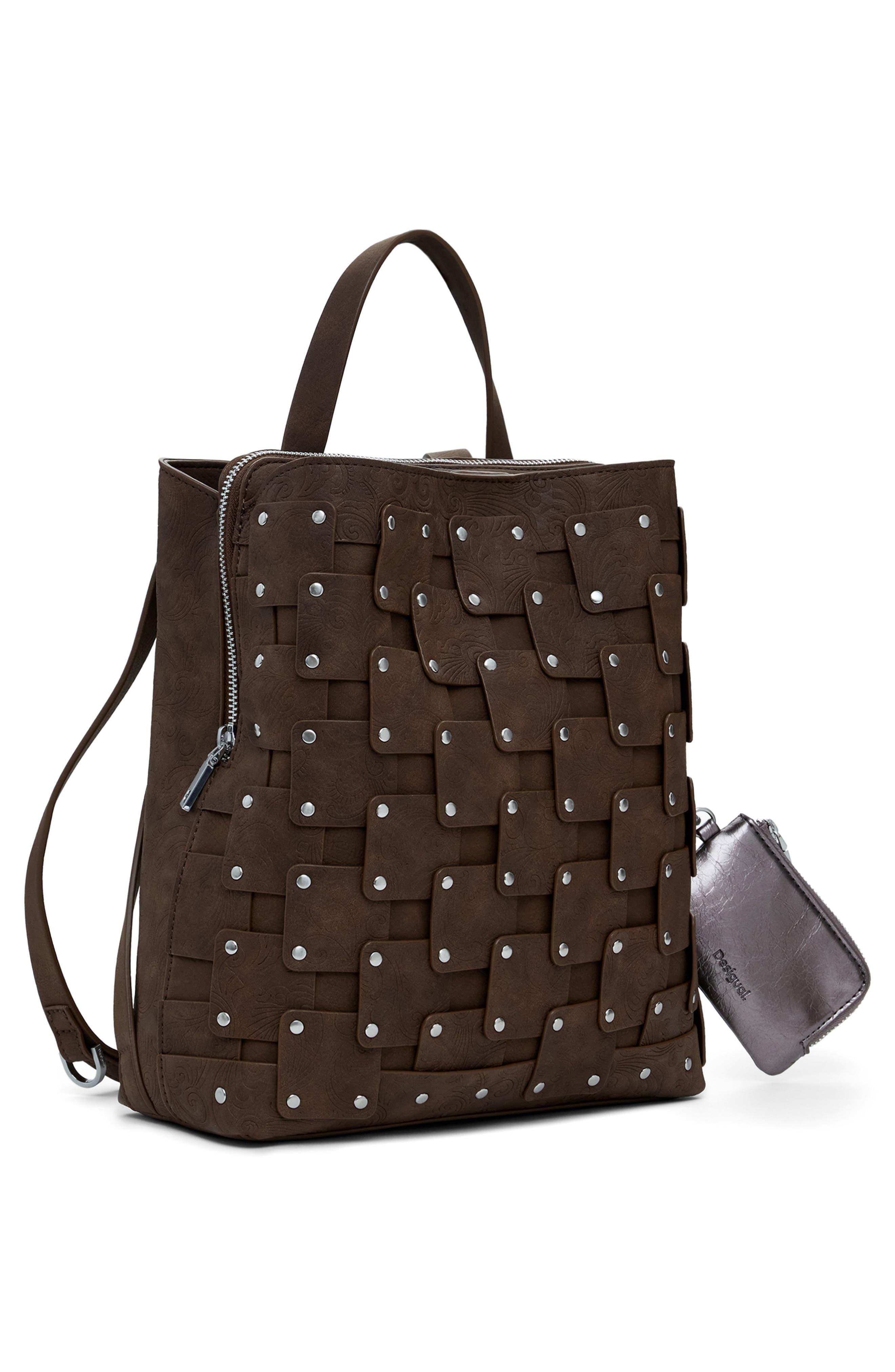 Desigual Medium Faux Leather Backpack, Alternate, color, 