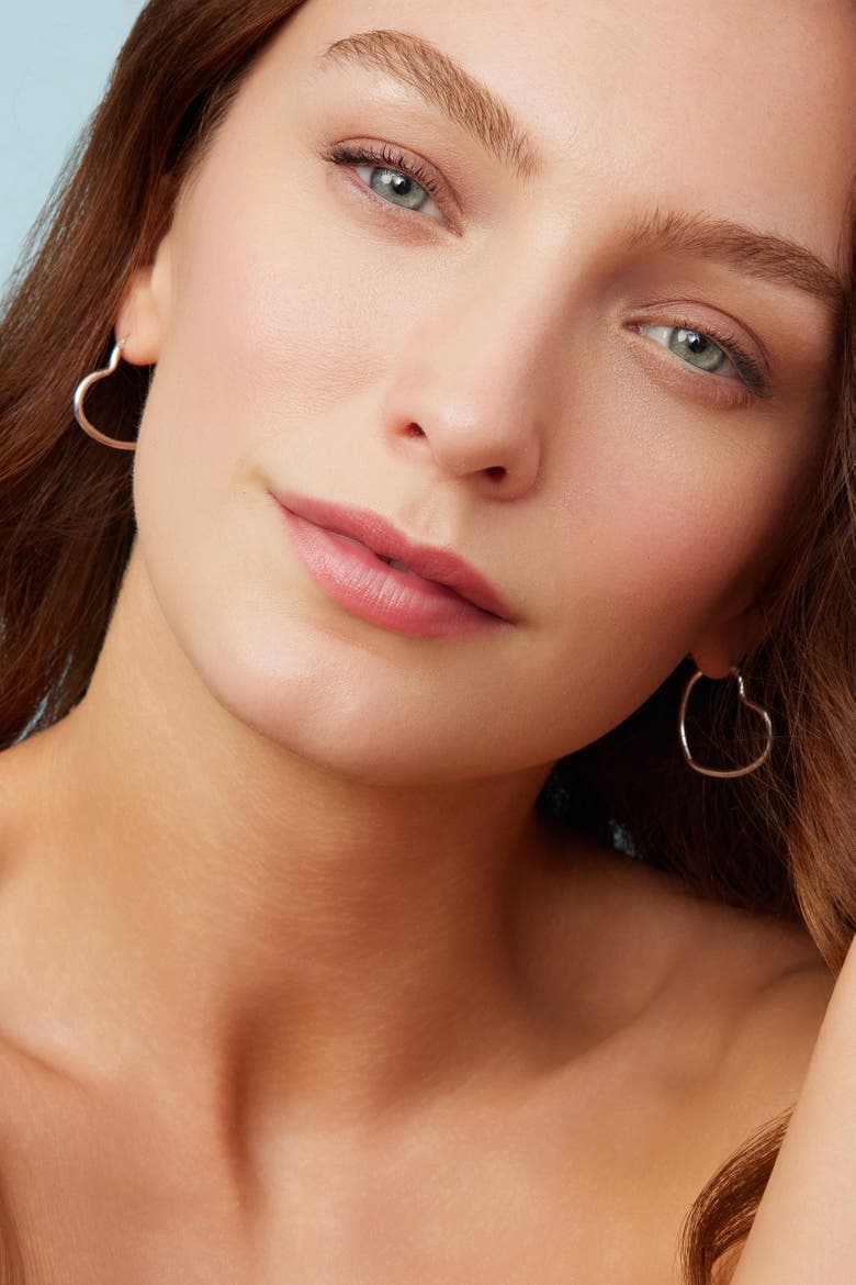 Sterling Silver Sweetheart Hoops, Alternate, color, Silver