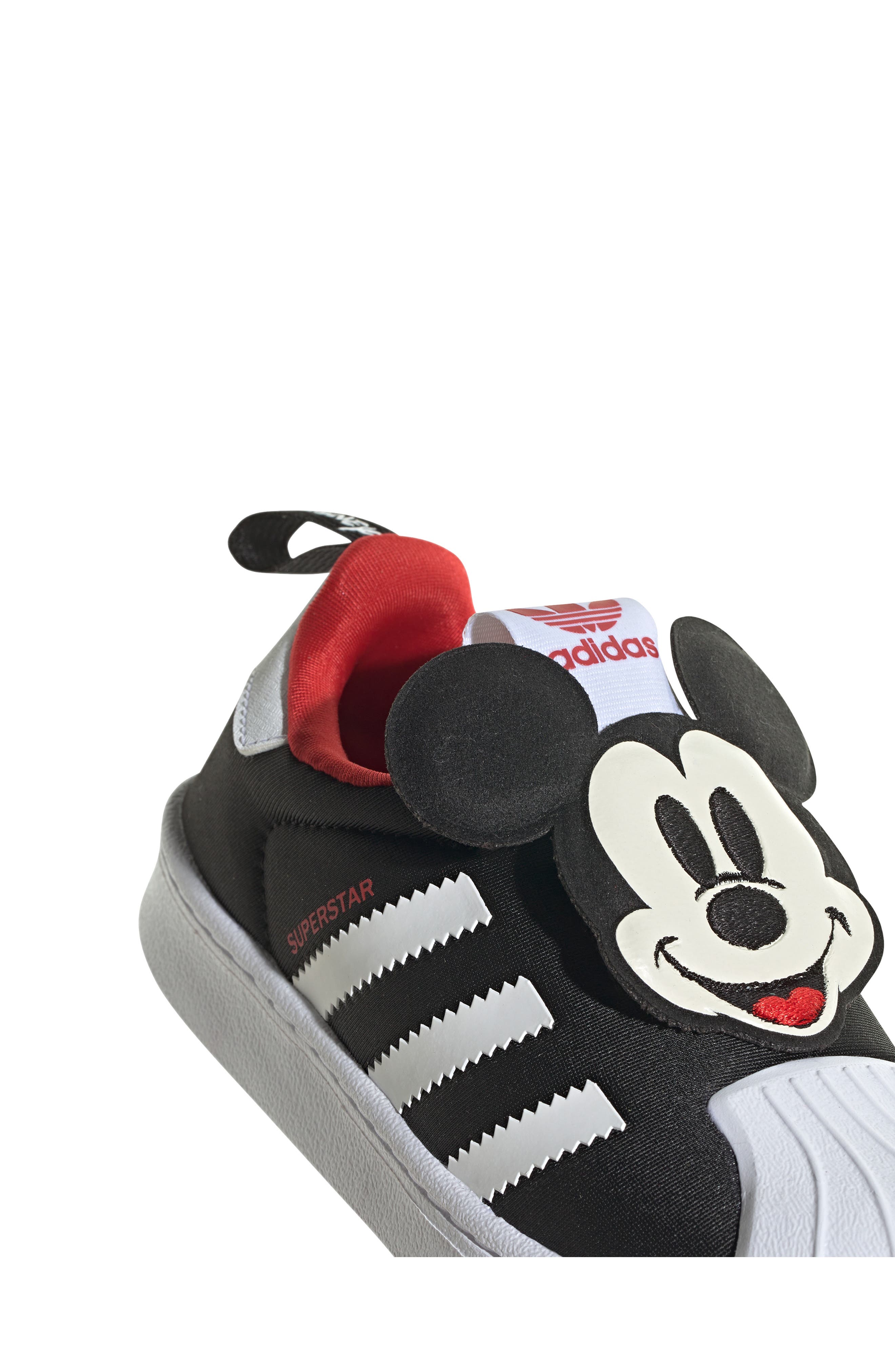 x Disney Superstar 360 Sneaker, Alternate, color, CORE BLACK/ WHITE/ VIVID RED