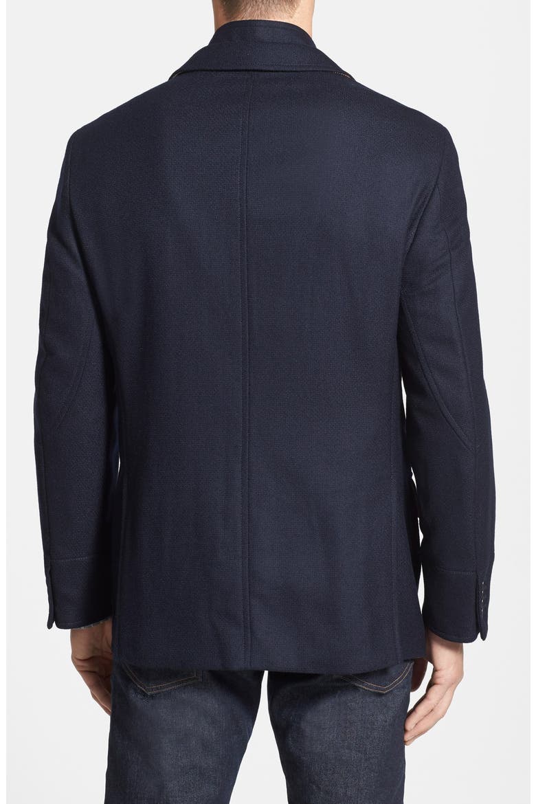 Regular Fit Italian Wool Sport Coat with Inset Bib, Alternate, color, NAVY