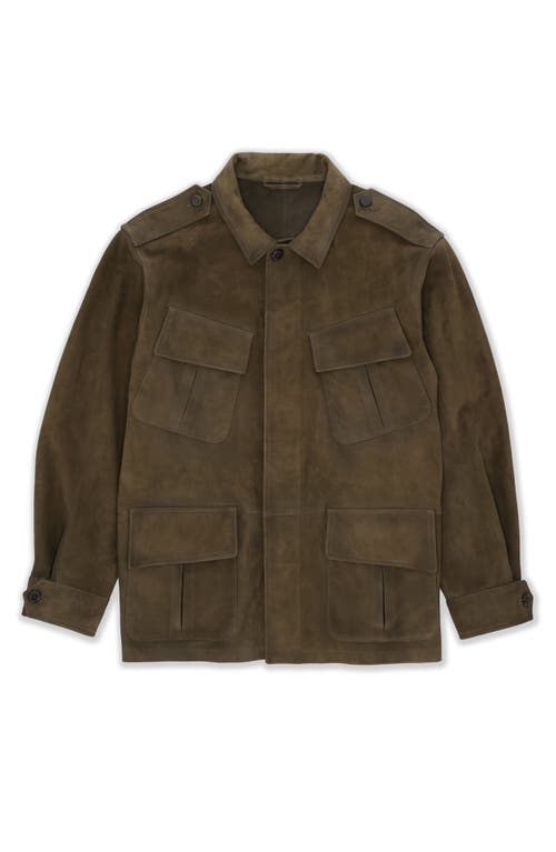 Fortela Julian Jungle Suede Jacket In Green