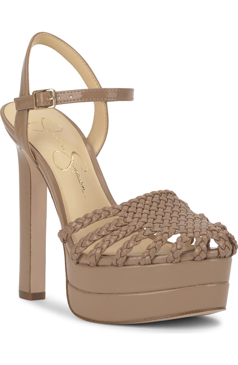 Jessica Simpson Inaia Basketweave Pump, Main, color, Medium Brown