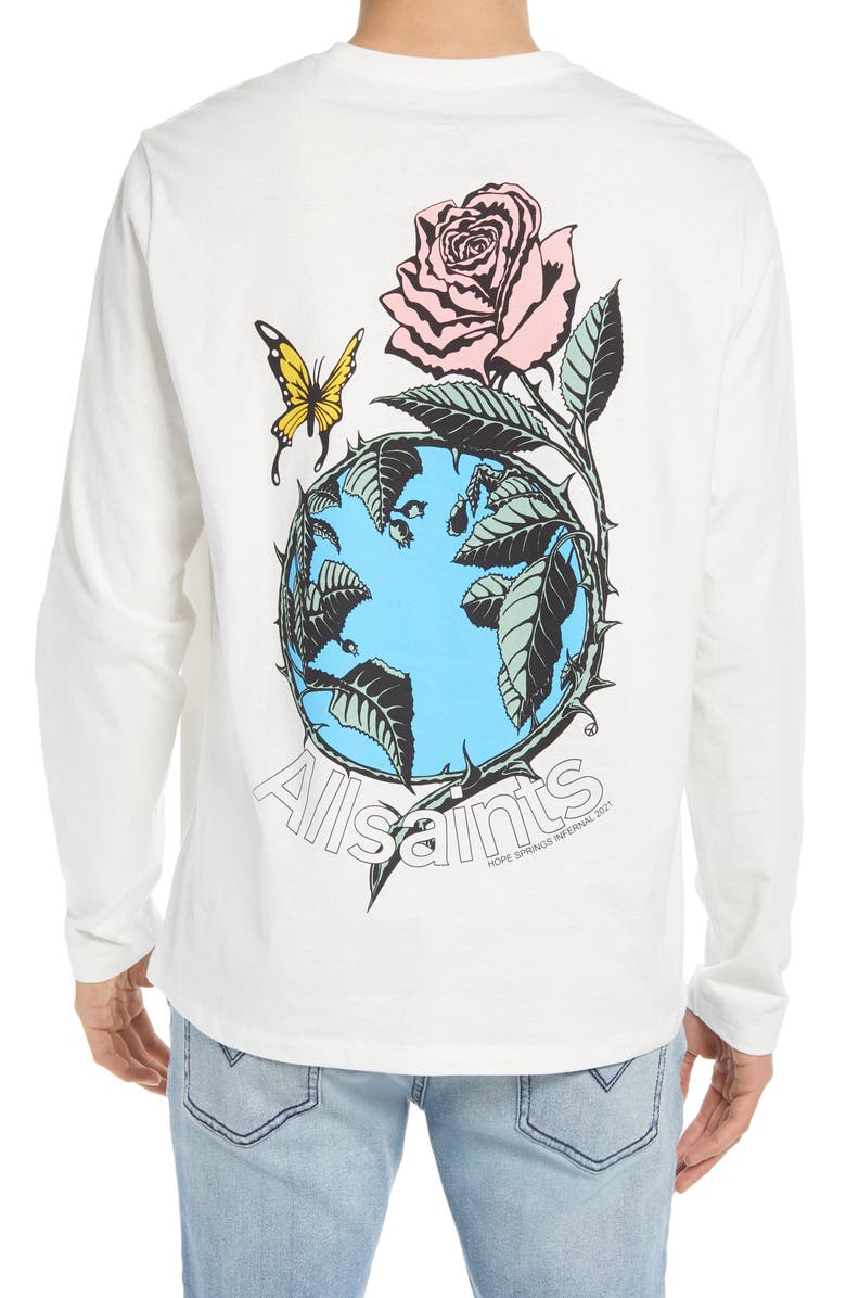 AllSaints Men's Aquatique Long Sleeve Graphic Tee, Alternate, color,