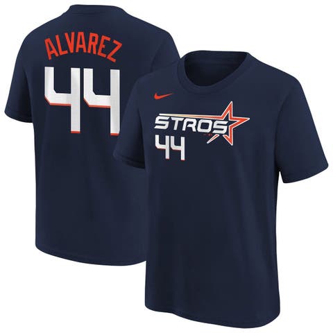 Youth Nike Yordan Alvarez Navy Houston Astros Fuse City Connect Name & Number T-Shirt