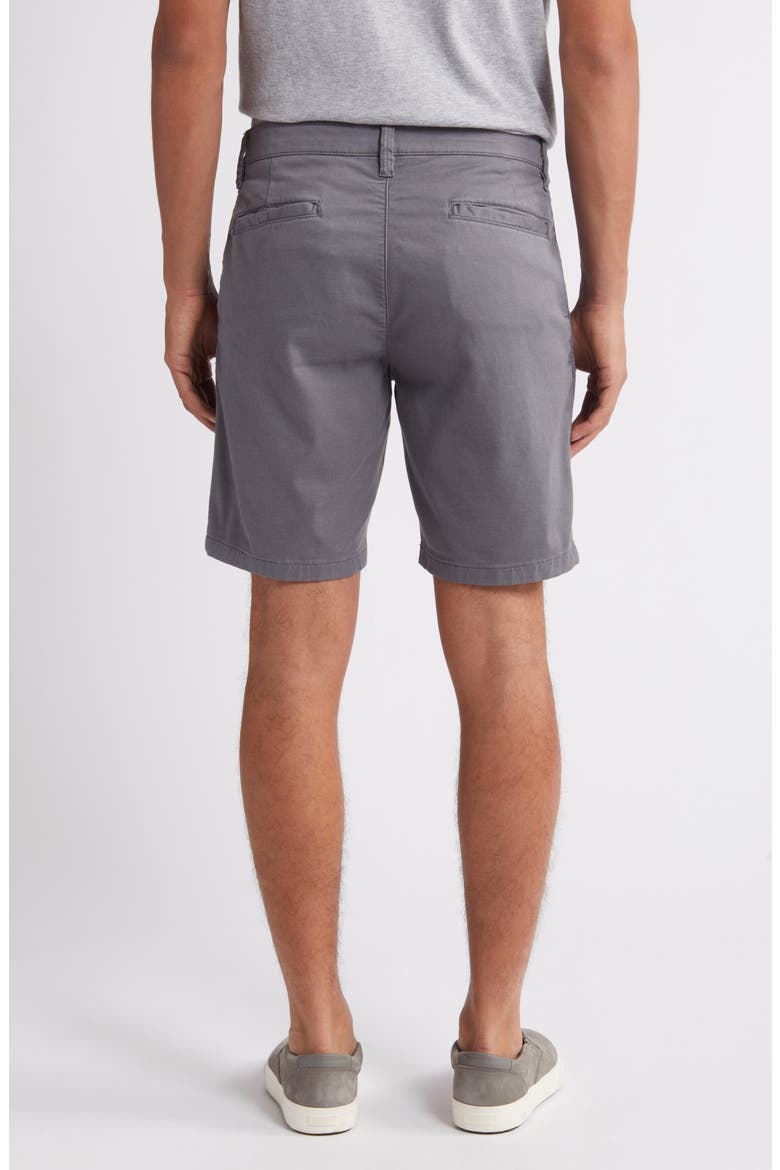Arizona Flat Front Stretch Cotton Blend Shorts, Alternate, color, STORMY COOLMAX
