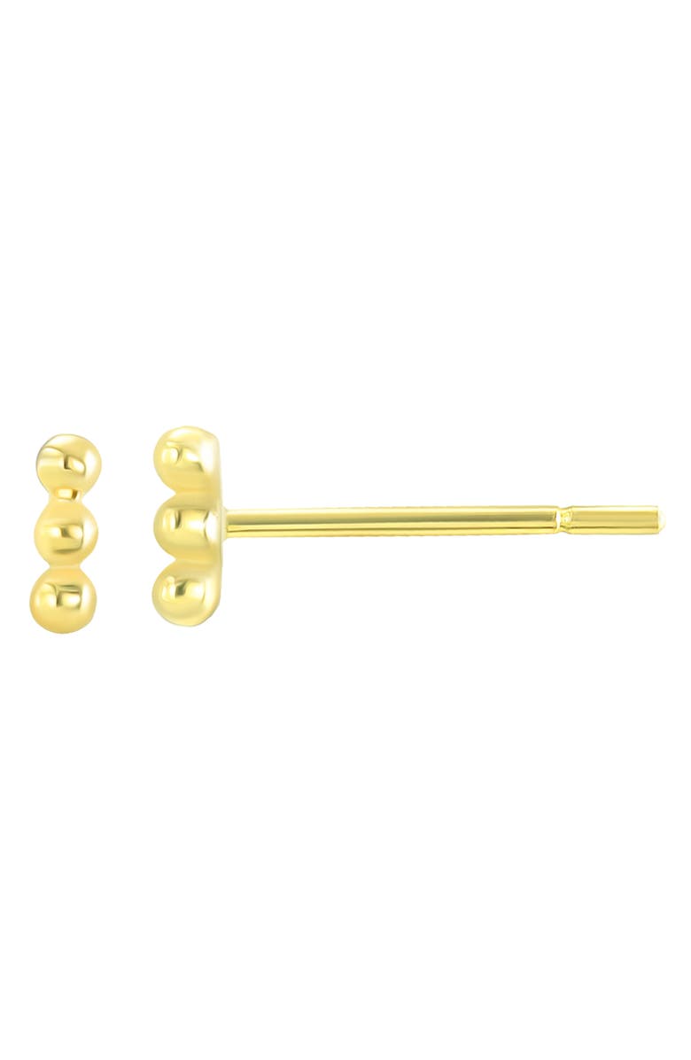 CANDELA JEWELRY Mini Beaded Bar Stud Earrings, Main, color, 