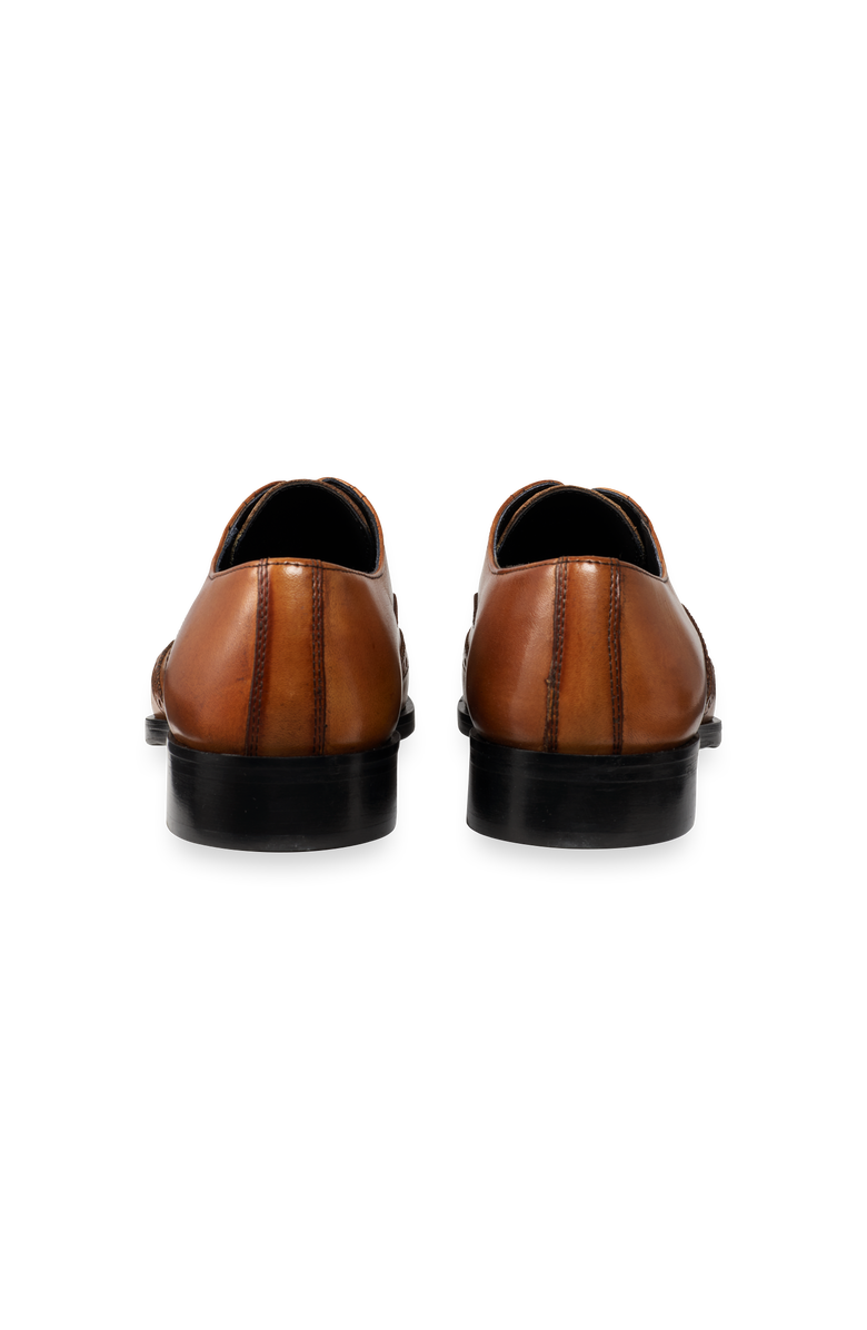 Paul Fredrick Leather Wing Tip Oxford Shoes, Alternate, color, Chestnut