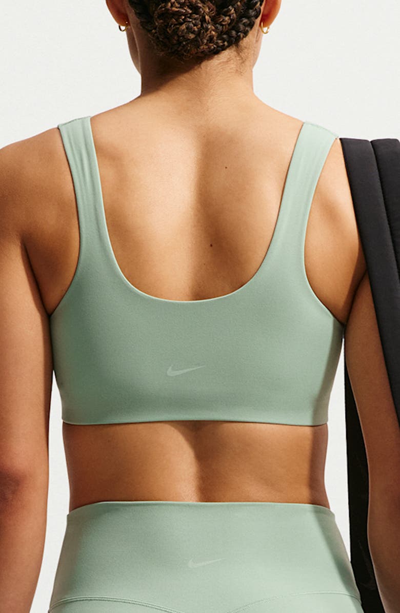 Nike Zenvy Dri-FIT Sports Bra, Alternate, color, Steam/ White