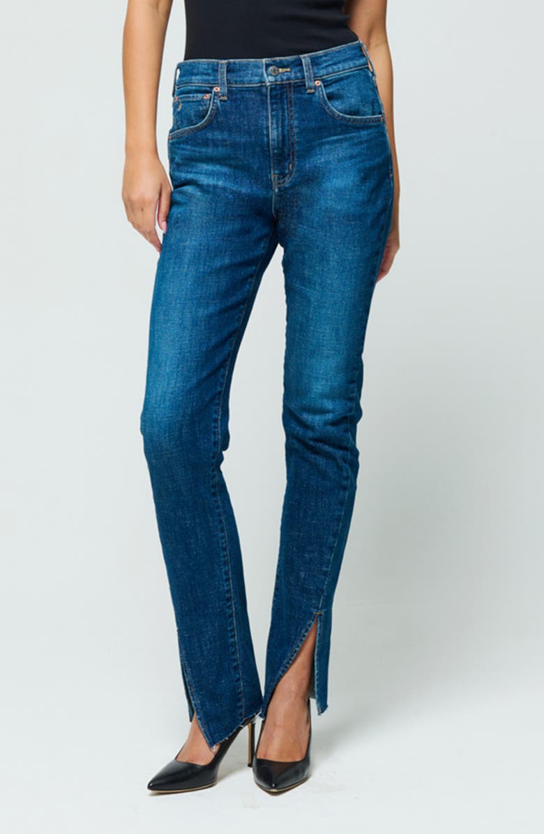 ÉTICA Rialto Twist Seam High Waist Slim Jeans, Main, color, 