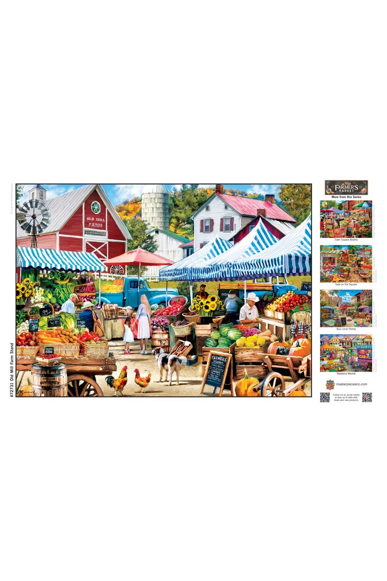 1000 Piece Jigsaw Puzzle - Old Mill Farm Stand - 19.25"x26.75", Alternate, color, Multicolor