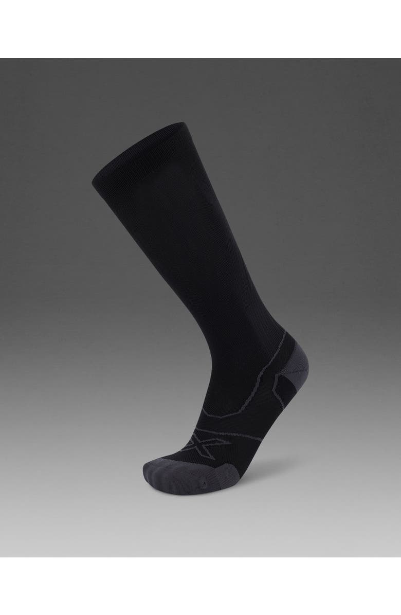 2XU Vectr Cushion Full Length Sock, Alternate, color, Black/Titanium