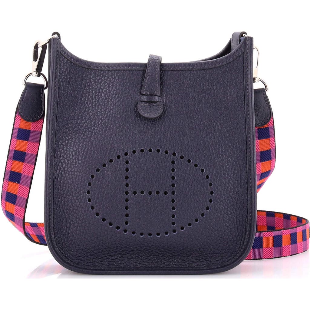 Pre-owned Hermes Hermes Evelyne Bag Gen Iii Clemence Tpm In Blue
