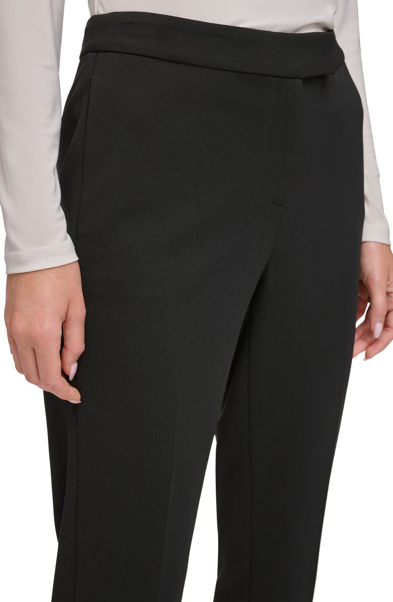 DKNY Foundation Slim Leg Career Pants, Alternate, color, Black