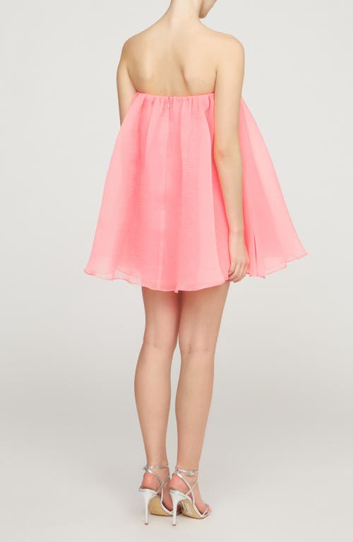 HALSTON HALSTON CHARLIE STRAPLESS TEXTURED ORGANZA MINIDRESS