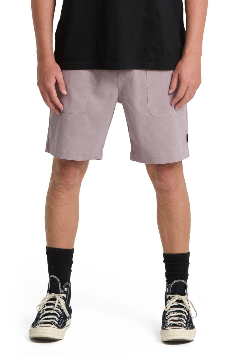 De la Cruz Water Repellent Corduroy Shorts, Main, color, QUAIL